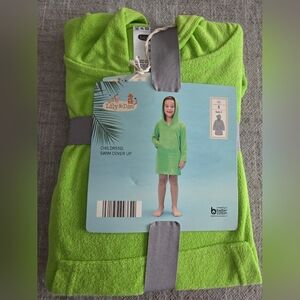 Lily & Dan Lime Green Kids Swim Coverup